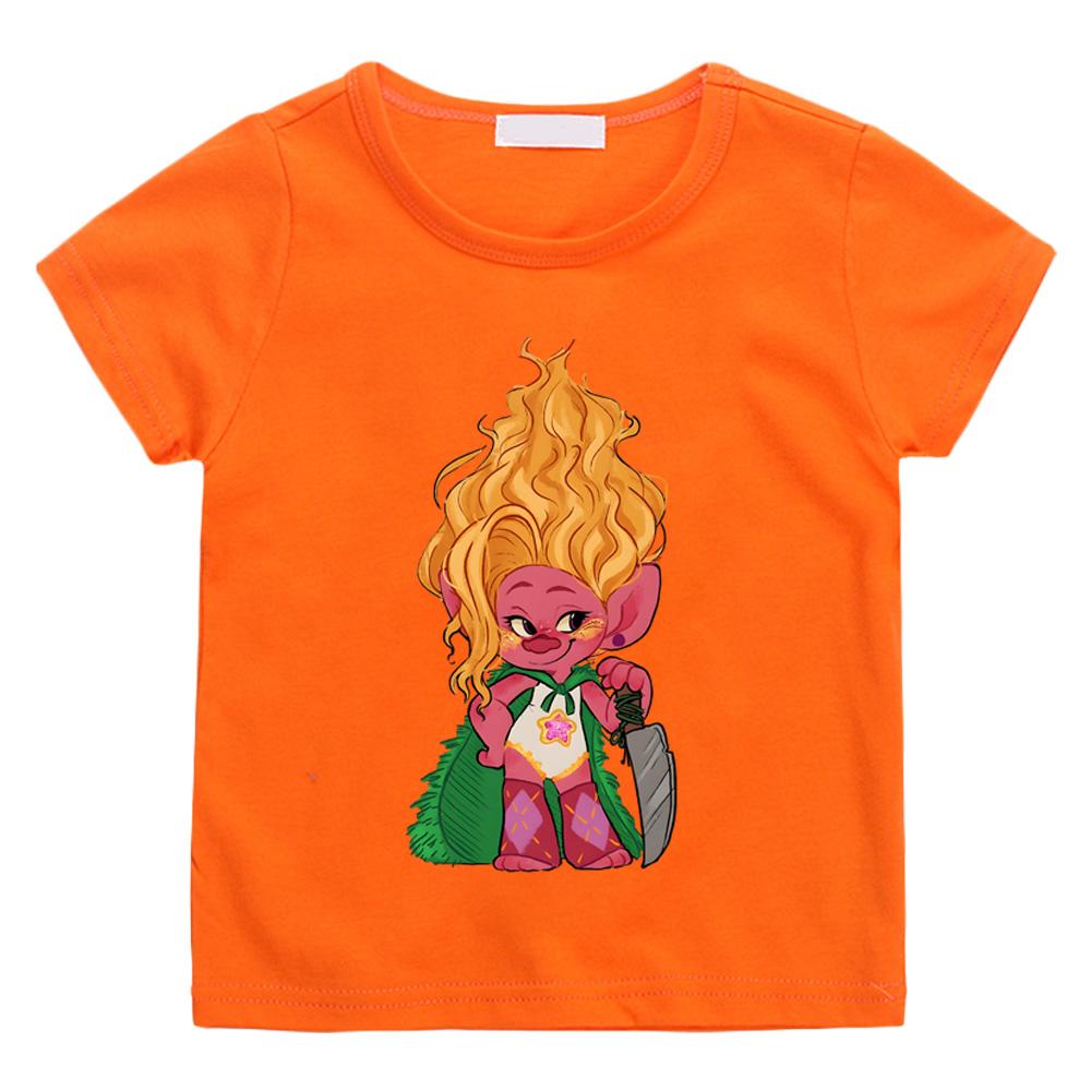 Viva Trolls Band Together T-shirts Kawaii Cartoon Manga Cotton Short Sleeve Boys/Girls T Shirt Teens Cartoon Print Streetwear