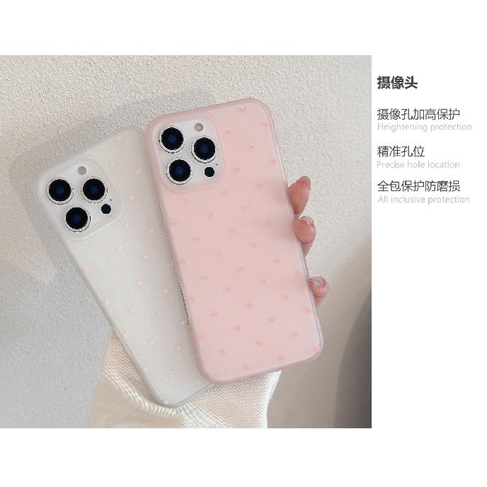 Little Heart Is Suitable for Apple devices16Phone Case17pro Max Gentle iphone14Korean Style13Clear and Transparent11