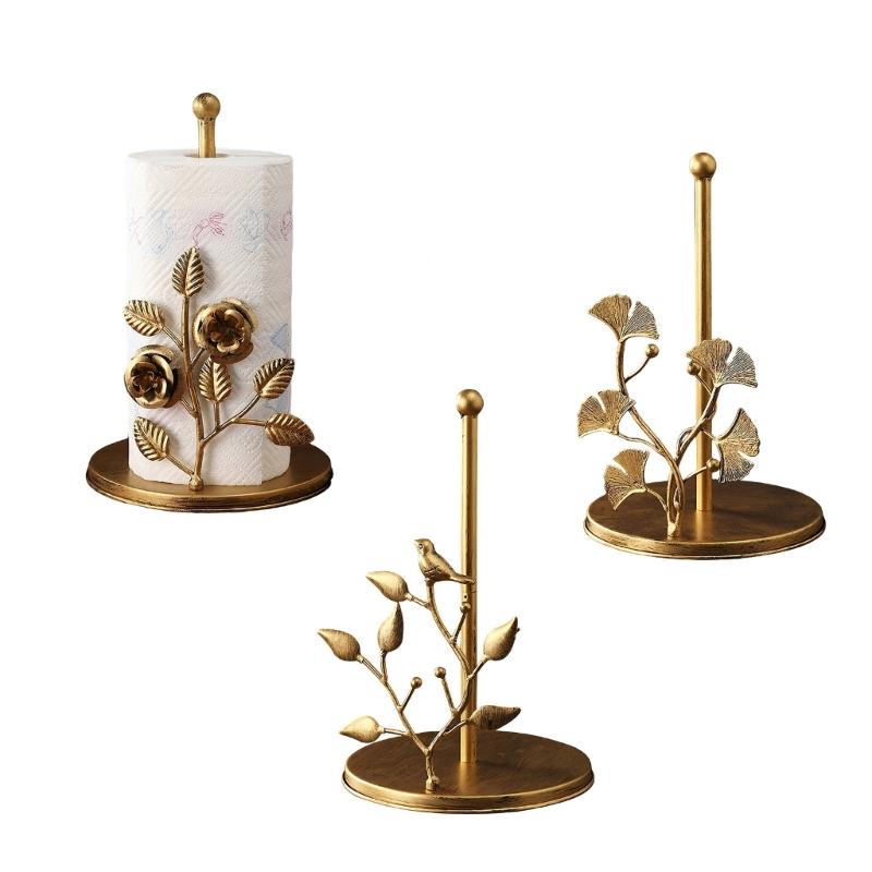 Modern Iron Tissue Holder Freestanding Towel Brackets Not Installation Required Easy Assembly Rusts Proof for Home Decors