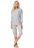 Cotton Women's Pajama with 3/4 Sleeve LNS 651 LNS 651 A23 WOMEN'S PAJAMAS Grey S