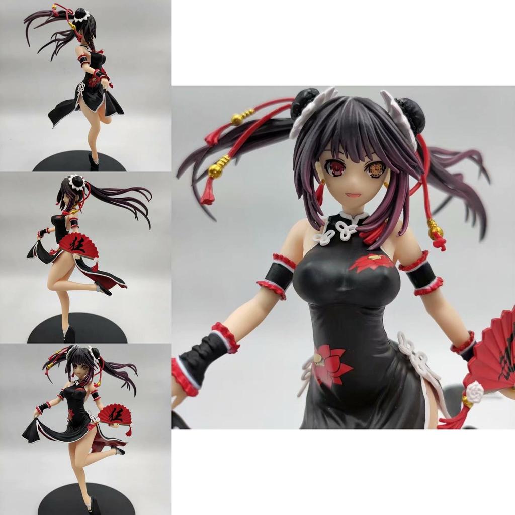 Stunning Date A Live Kurumi Tokisaki Pvc Figure In Gorgeous Cheongsam Kimono Design