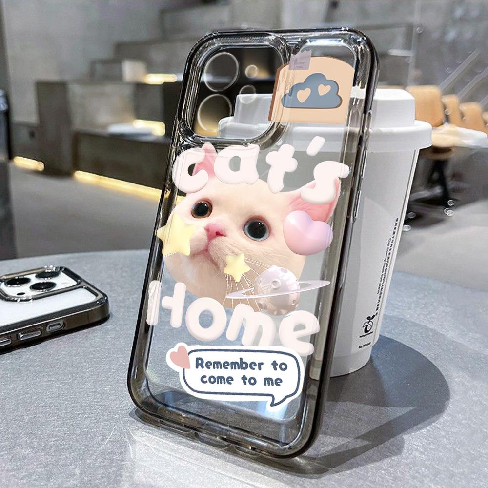 Cat Phone Case For iPhone 13 Cases iPhone 11 16 Pro Max 14 15 12 XR 13pro 16pro 16promax 13promax Soft TPU Clear Covers Fundas