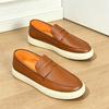 Mocasines de Diseñador Clásicos Para Hombre Zapatos sin Cordones Transpirables Planos Zapatos Casuales para Hombre Cómodos Zapatos de Cuero PU Hombre Zapatos Perezosos