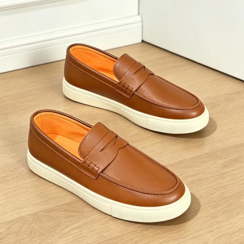 Mocasines de Diseñador Clásicos Para Hombre Zapatos sin Cordones Transpirables Planos Zapatos Casuales para Hombre Cómodos Zapatos de Cuero PU Hombre Zapatos Perezosos