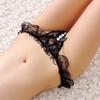 Plus Size Sex Pearl G-string Crotchless Erotic Lingerie Sexy Panties Porn Lace Women Underwear See Through Open Crotch Thongs