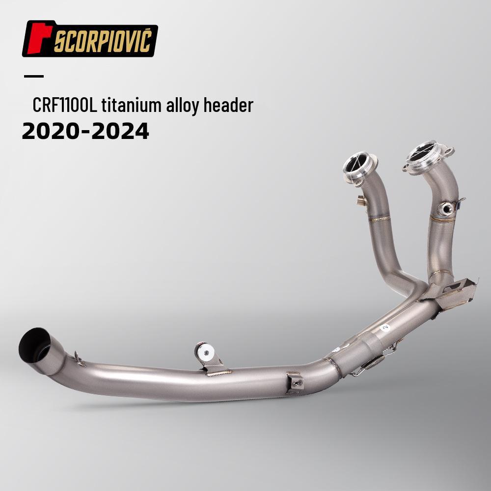 CRF1100L Titanium Alloy Exhaust System with Integrated Front, Middle, and Rear Pipes