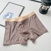 Slip da Uomo a Vita Media con Elastico in Vita, Tinta Unita con Stampa di Lettere, Mutandine Traspiranti U-convex