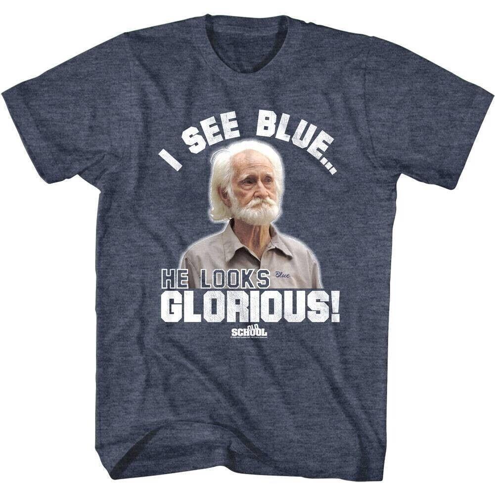 Old School I See Blue He Looks Glorious Men T Shirt XXXXL