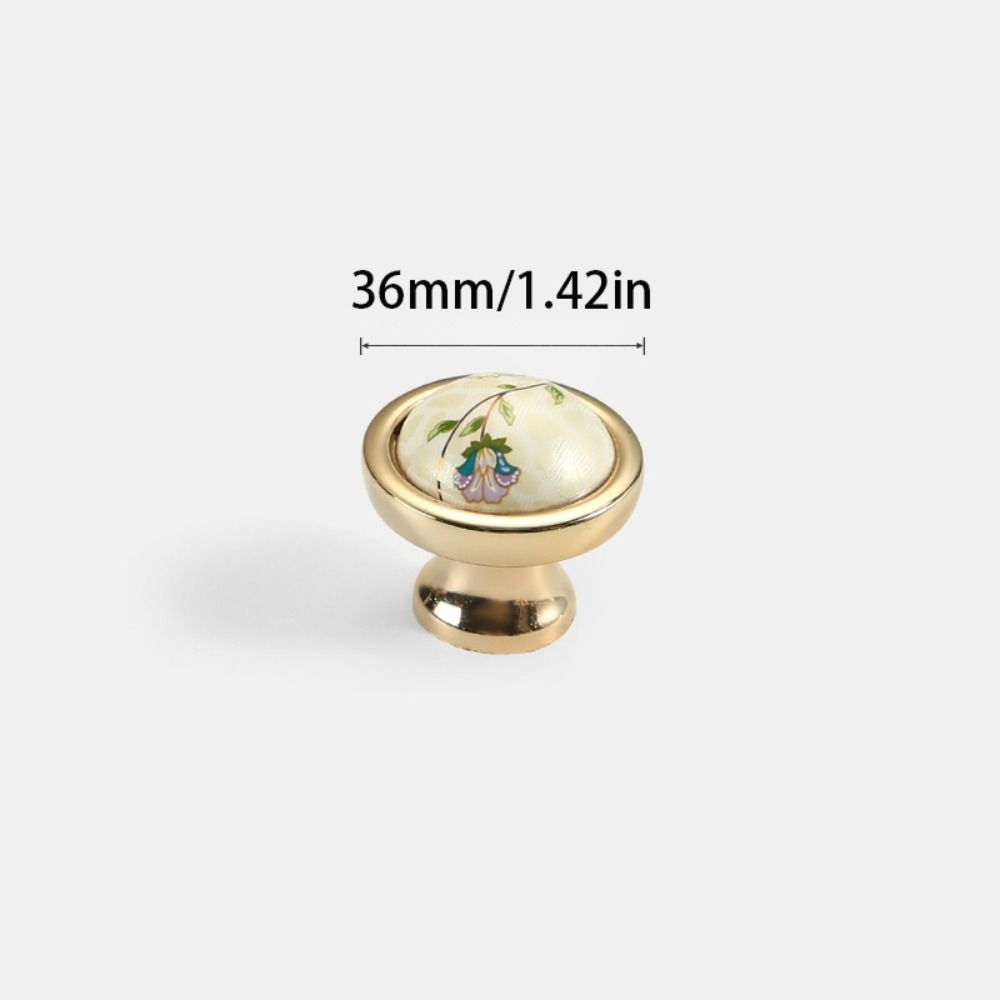 Zinc Zinc Zinc Alloy Gold Kitchen Cabinet Handle Light Luxury Ceramic Drawer Pulls  Wardrobe