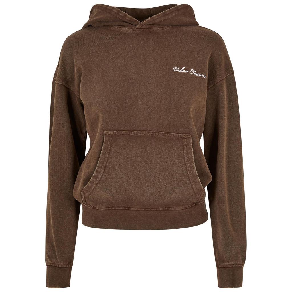 Urban Classics Womens/Ladies Embroidered Terrycloth Logo Hoodie