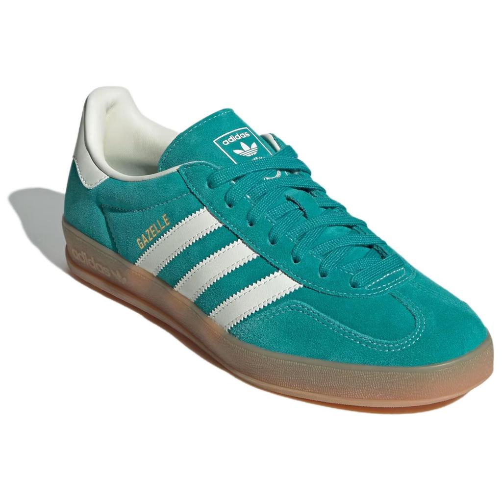 adidas Gazelle Indoor Pure Teal Men Sneakers Off-White Gold-Metallic JQ8391