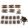 15Pcs/set Antique Bronze/Gold Furniture Cabinet Hinges withJewelry Wooden Box Case Toggle Hasp Latch Iron Vintage Hardware
