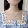 Sterling Silver 925 Heart Butterfly Motif Necklace SAUN026642XV [Anna Sui]