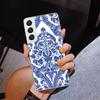Blue And White Porcelain Phone Case For Samsung Galaxy S24 S25 Edge S26 Ultra S23 S22 S21 Plus S20 FE + Personalized Print Cover