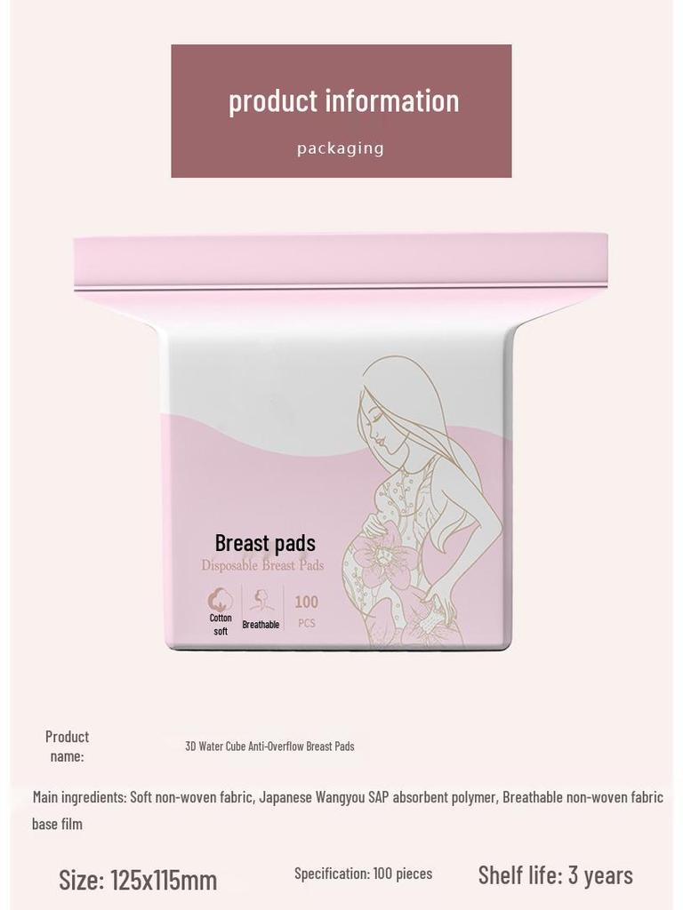100-Pack Disposable Breast Pads for Leaking Milk: Ideal for Pregnant and Breastfeeding Women