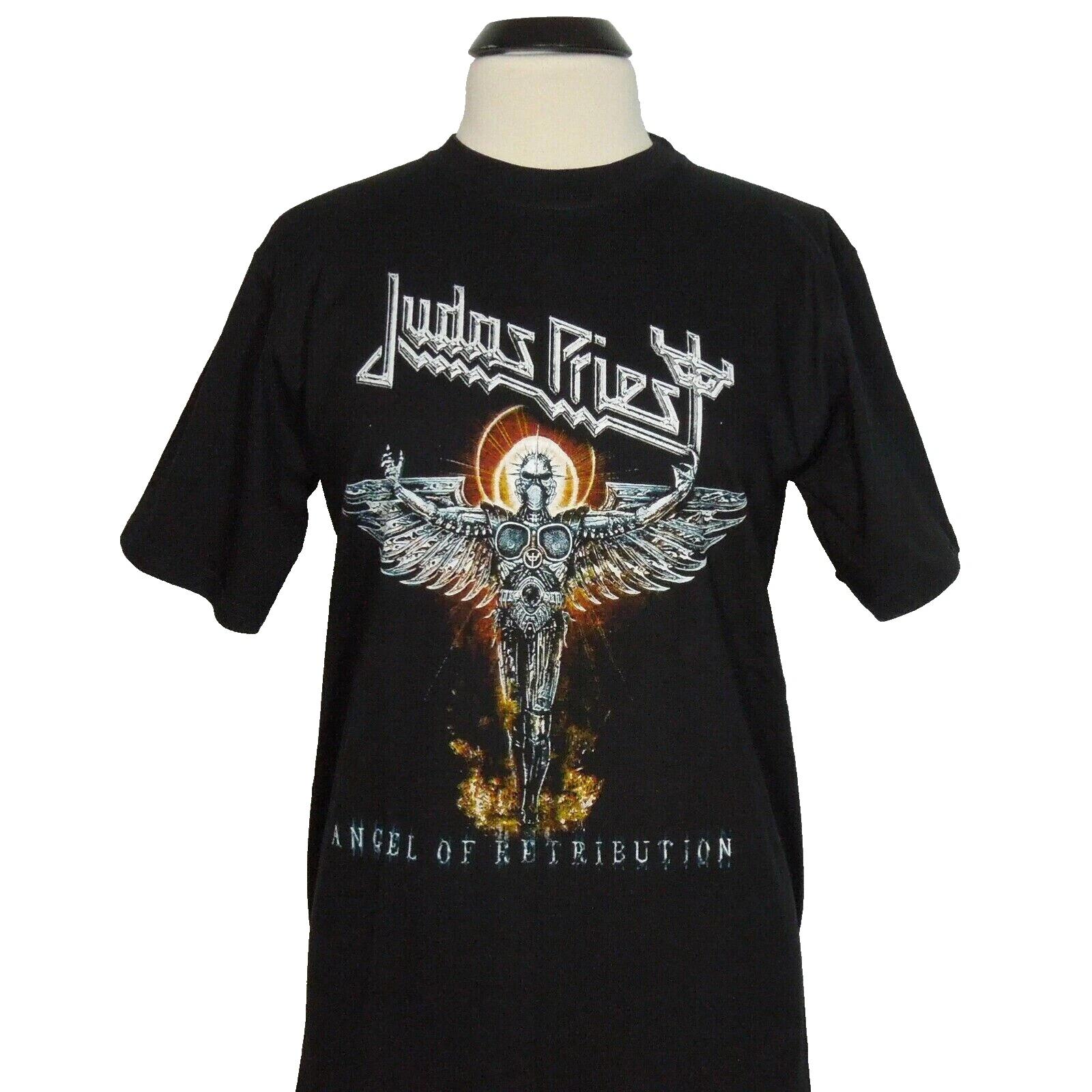 JUDAS PRIEST Angel Of Retribution 2XL T-Shirt Black Mens Band Logo S