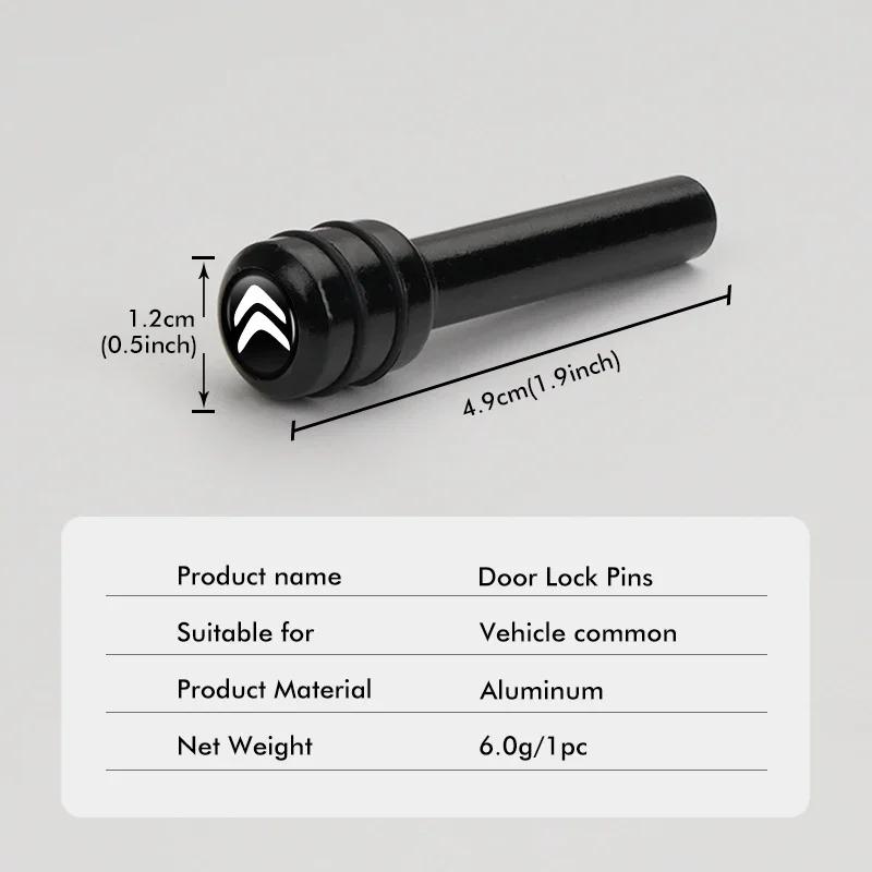 Alloy Car Security Door Lock Buckle Interior Knob Pull Pin Cover For Citroen C4 C3 C5 C1 C2 C6 VTS C4L DS3 DS4 DS5 Grand