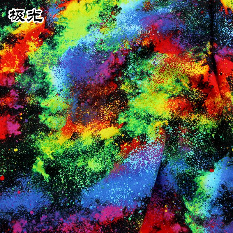plain weaveColorful Tie-Dye Print Fabric Soft Jersey Cotton starry sky series DIY Sewing Clothing Dress T-Shirt Fabric
