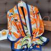 180*90cm muffler fashion Luxury Brand Scarf Women New Style Fashion Color Matching Print Silk Lady Popular Headcloth Beach Shawl