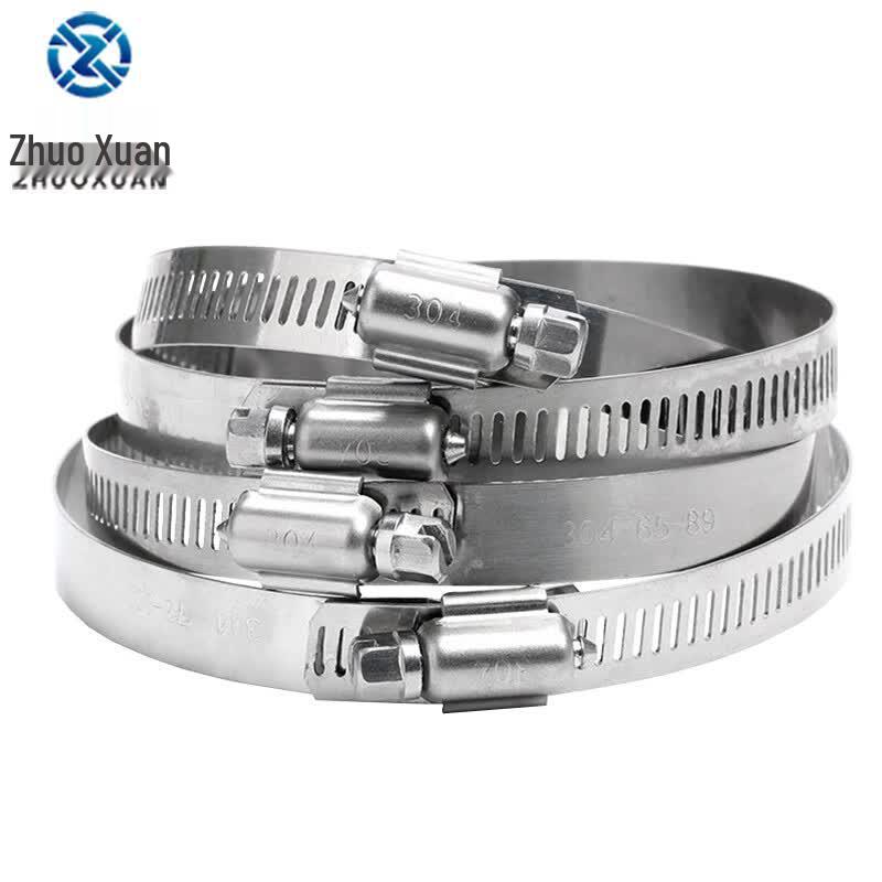 Zhuoxuan 304 Stainless Steel Hose Clamp 13-19mm (10 Pcs)