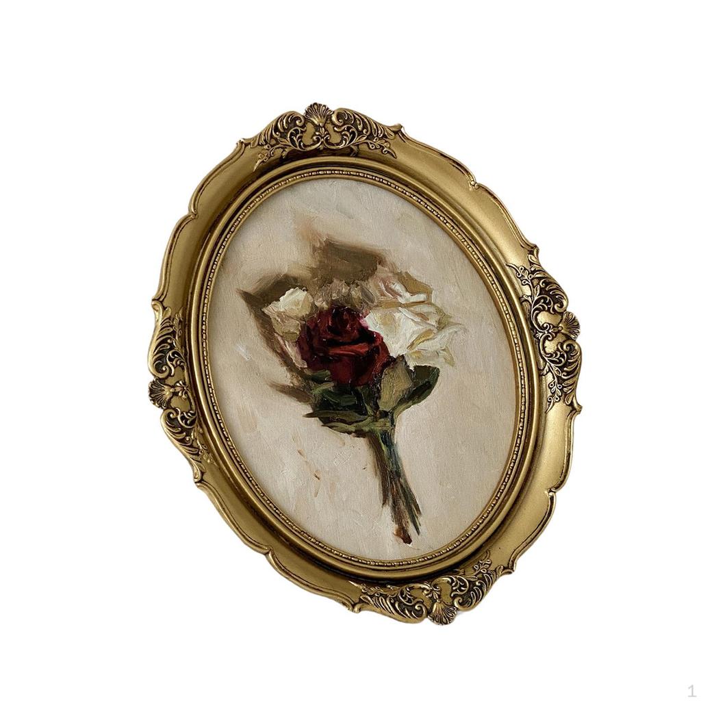 Antique Baroque Photo Frame, Modern Resin Picture Display Frame for Gallery Hallway Holiday