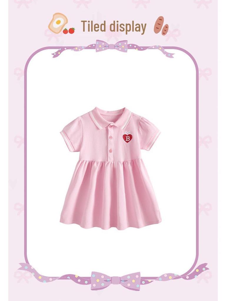 Malwee Girls' European & American Style Summer Princess Dress - Cute Short Sleeve for Little Girls
