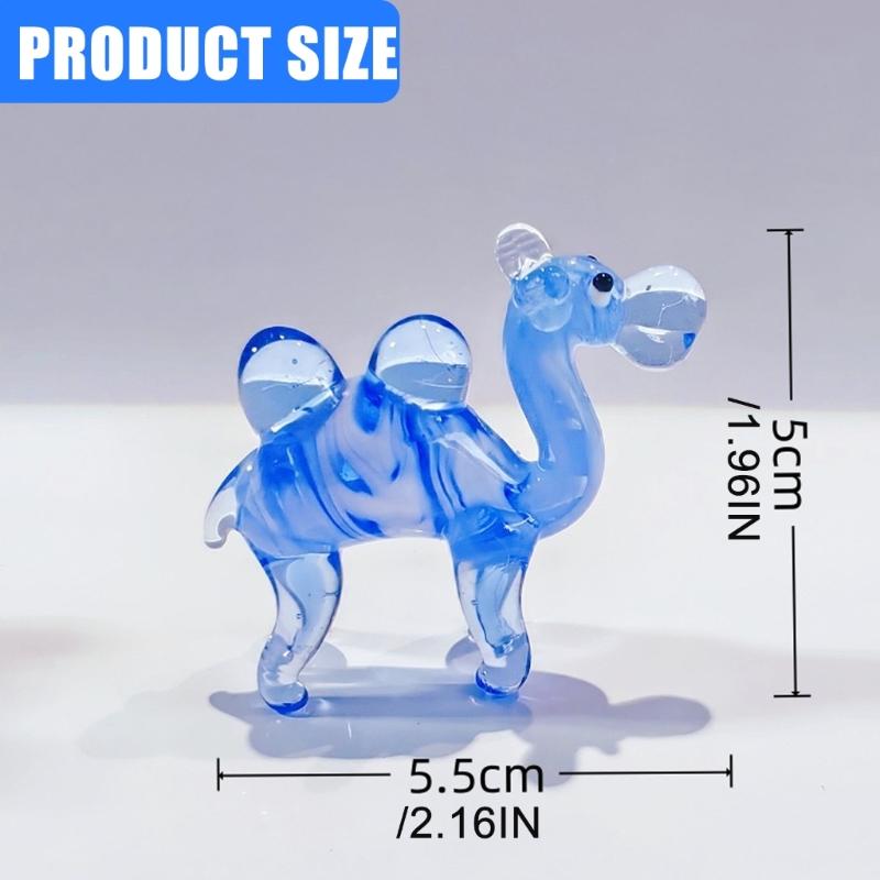 Handmade Camels Statue Glass Camels Figurines Art Glass Animal Miniature Figurines for Collectibles,Home Decoration,