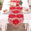 21PCS Christmas Printed Tablecloths Party Picnic Tablecloth Dining Table Decoration Christmas Embroidered Table Runners Table Linens for Home