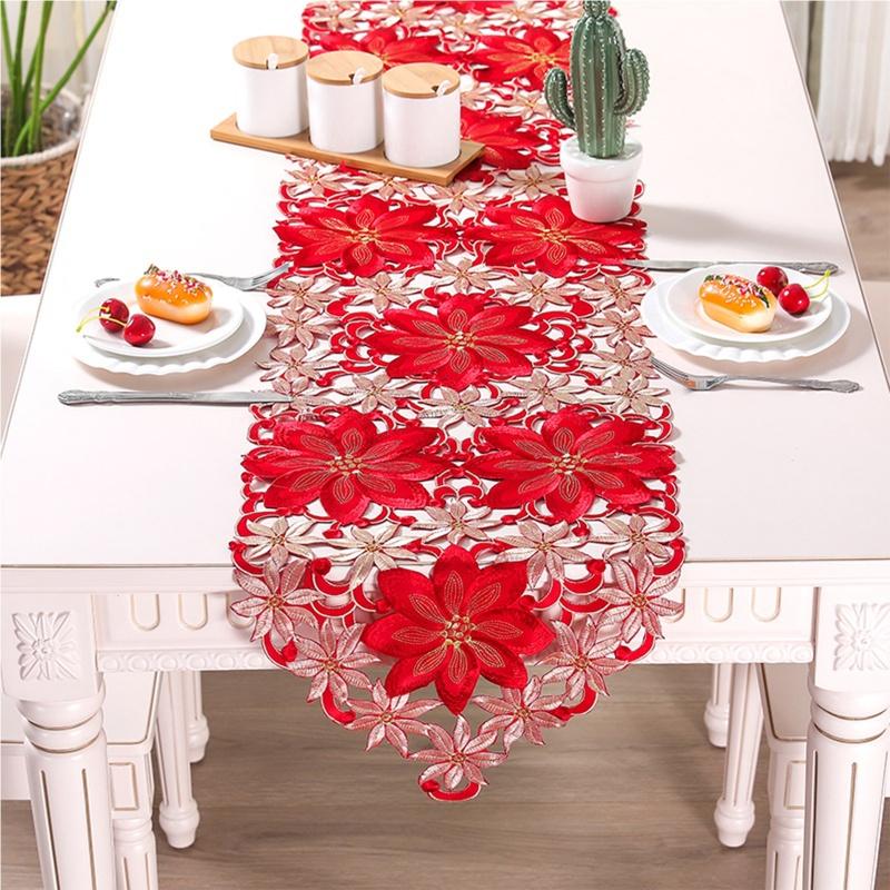 21PCS Christmas Printed Tablecloths Party Picnic Tablecloth Dining Table Decoration Christmas Embroidered Table Runners Table Linens for Home