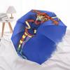 Pippi Longstocking Themed Travel Umbrella-8 Ribs Automatic Opening and Closing, Portable Folding Design, Compact and Stylish Umbrella Suitab