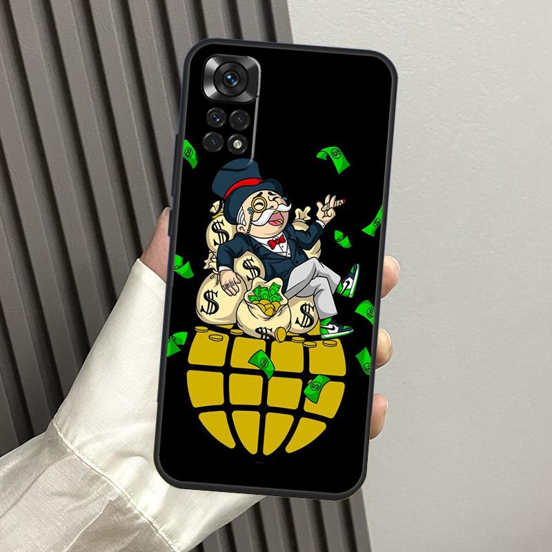 Cartoon Dollar Monopolys Case For Xiaomi Redmi Note 11 11S 10 10S 9 9S 8 12 Pro Redmi 9 10 12C 9C 9T 10A 10C Cover