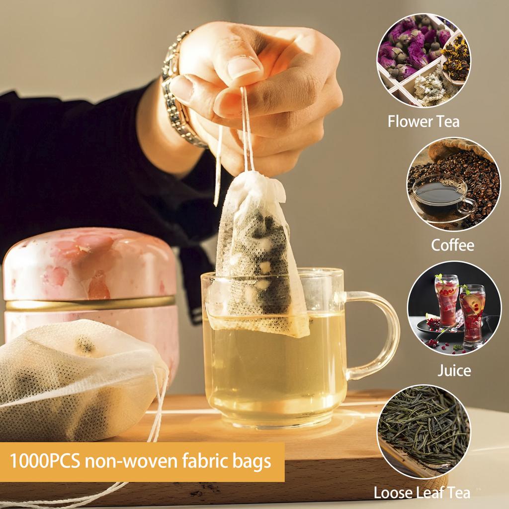 1000Pcs Disposable Tea bags Filter Scented Tea Bags with String Heal Seal Paper for Kitchen Loose Leaf Tea Coffee Spice Herb