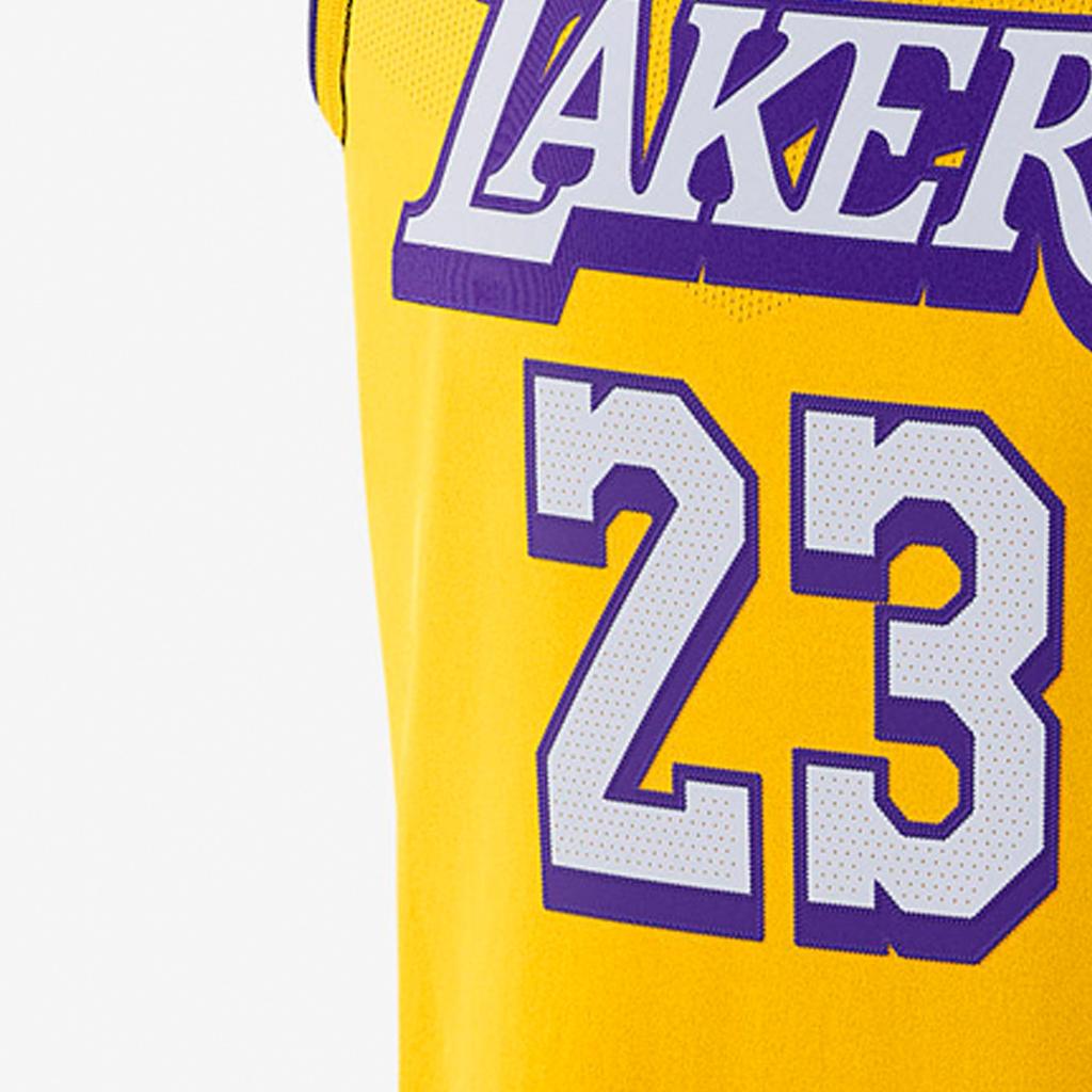 Nike NBA City limited Jersey AU Player Edition 2019-2020 Los Angeles Lakers LeBron James Yellow Men's AV4583-728