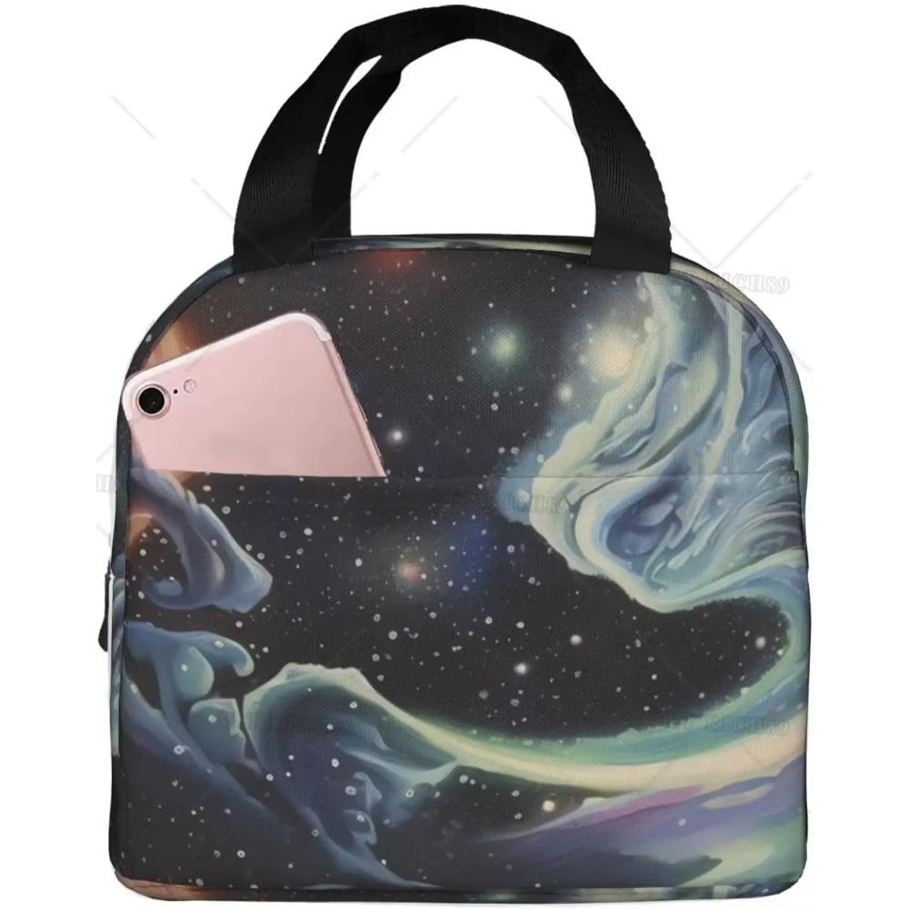 

Многофункциональная изолированная сумка для ланча Sky and Clouds, водонепроницаемая конструкция для работы и активного отдыха, долговечная изоляция 22x20x13CM небесно-голубой