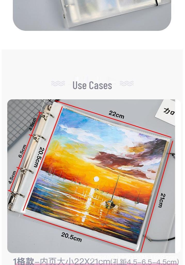 A5 Oil Pastel & Watercolor Painting Storage Album for 6-inch Square Postcards (10x10/15x15/20x20 Cm)
