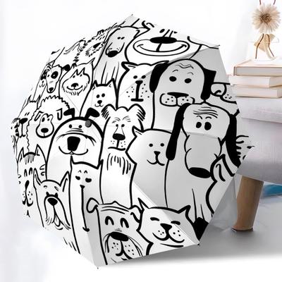 1pc Puppy Cat Automatic Open/Close Umbrella Compact Folding Umbrella, All-Season Portable Umbrella for Women/Men F1124290