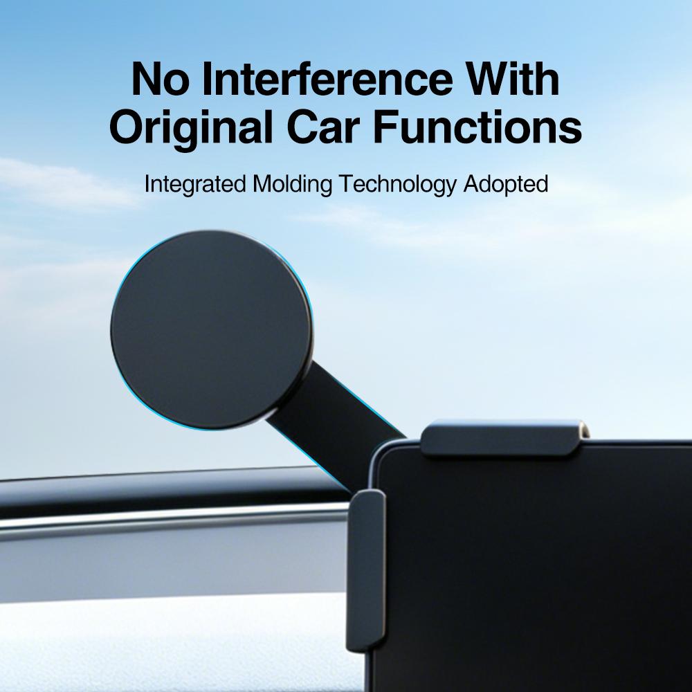 Strong Magnet Car Phone Holder Magnetic Screen Corner Phone Mount For Tesla Model 3 Y S X ABS & Aluminum Alloy Matte Black