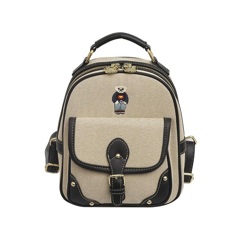 

Women s Bag, Embroidered Teddy Bear Bag, Backpack, Women s Backpack