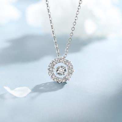 Schlagendes Herz Halskette Damen Leichter Luxus Nische Design Sinn Edelstahl Sonnenblume Schlüsselbeinkette