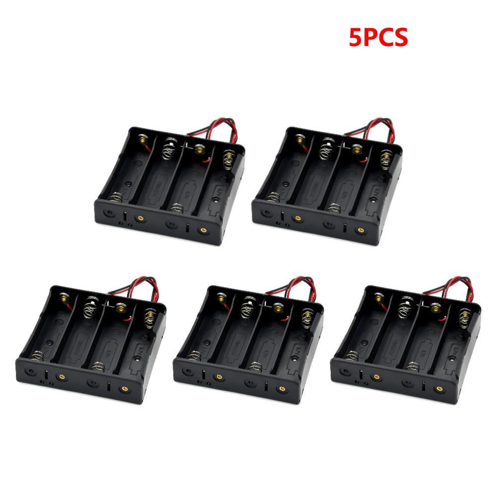 10/5/1PCS 1 2 3 4 Slot 18650 Battery Holder Power Bank with Wire Lead Plastic Battery Storage Box Case for 18650 3.7V Battery