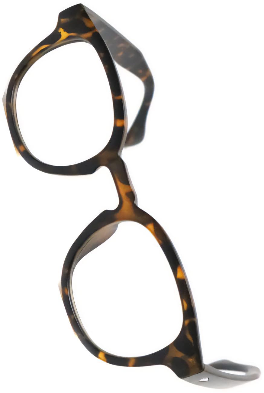 

[Bliss Leather] Matte Demi x Clear Sunglasses, Fashion Glasses, Wellington Style, Full Rim, Men s & Women s, Non-Prescription, Colored, Transparent,