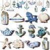 24pcs Cartoon Summer Navigation Pendant Ocean Themed Signs Ornament  Hawaiian Outdoor