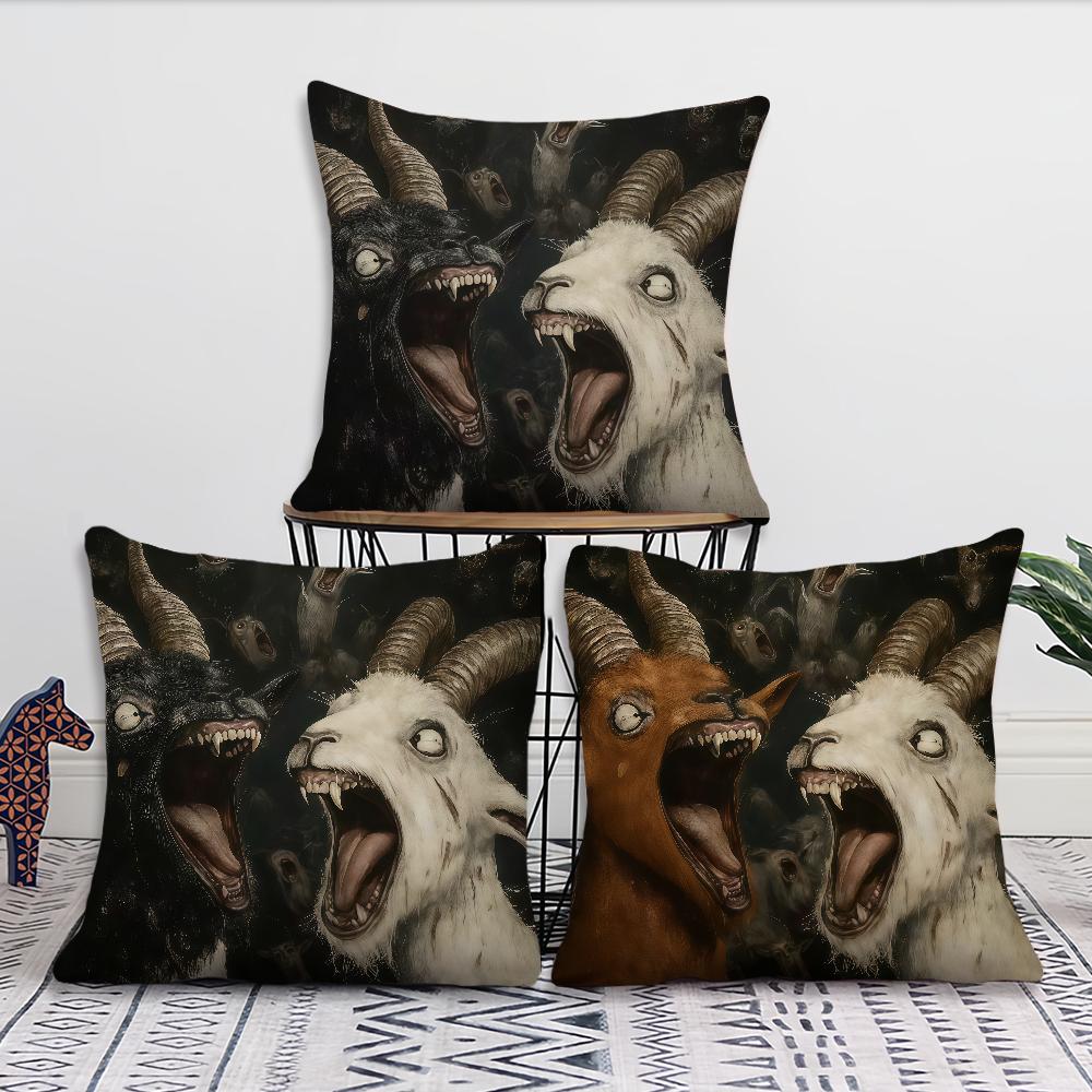 Capa de Almofada Ovelha Boêmia Thriller Decoração Quarto Loja Carro Melhor Escritório em Casa Almofada de Café Sofá Impressão Simplicidade Nórdica