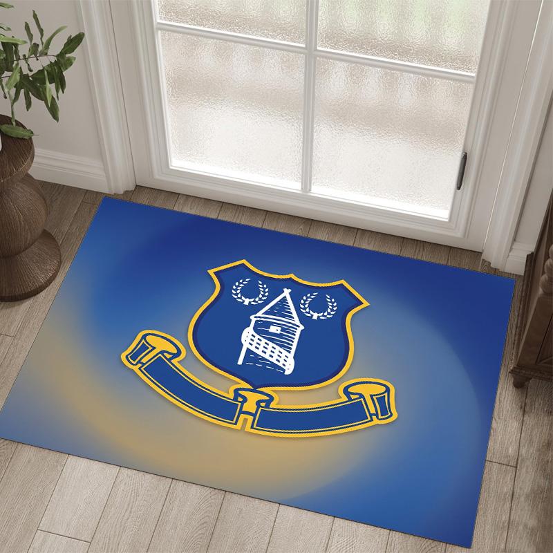 Everton Football Design Crystal Velvet Carpet Cozy Non?Slip Printed Rug For Bedroom Living Room Entrance