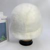 Women's Winter Hat Luxury Mink Cap Solid Fashion Bucket Domo Hat Soft Brim Outdoor Ushanka Russian Stylish Genuine Mink Fur Hat