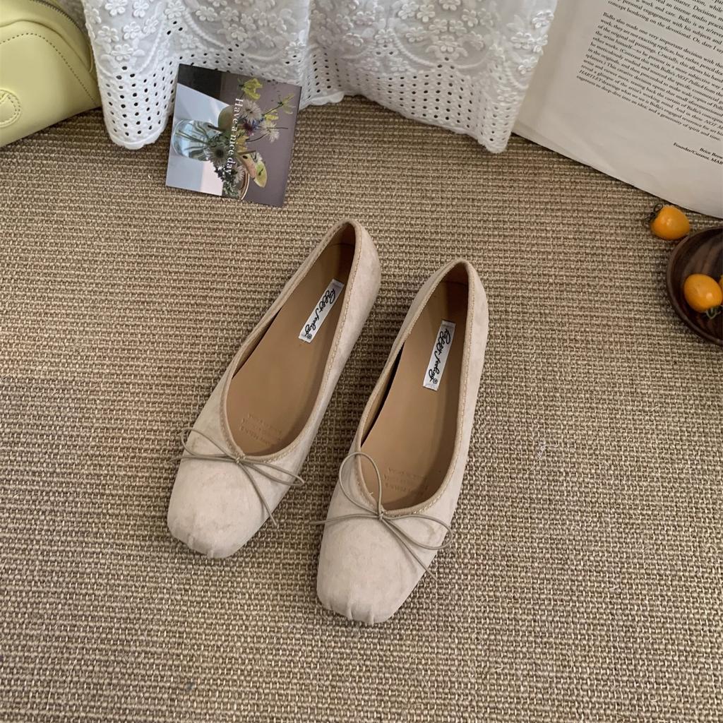 Französische Retro-Lichtmaul-Einzelschuhe Damen 2025 neu Herbst Rot Damenschuhe Ballerinas Sanfte Abend-Flats