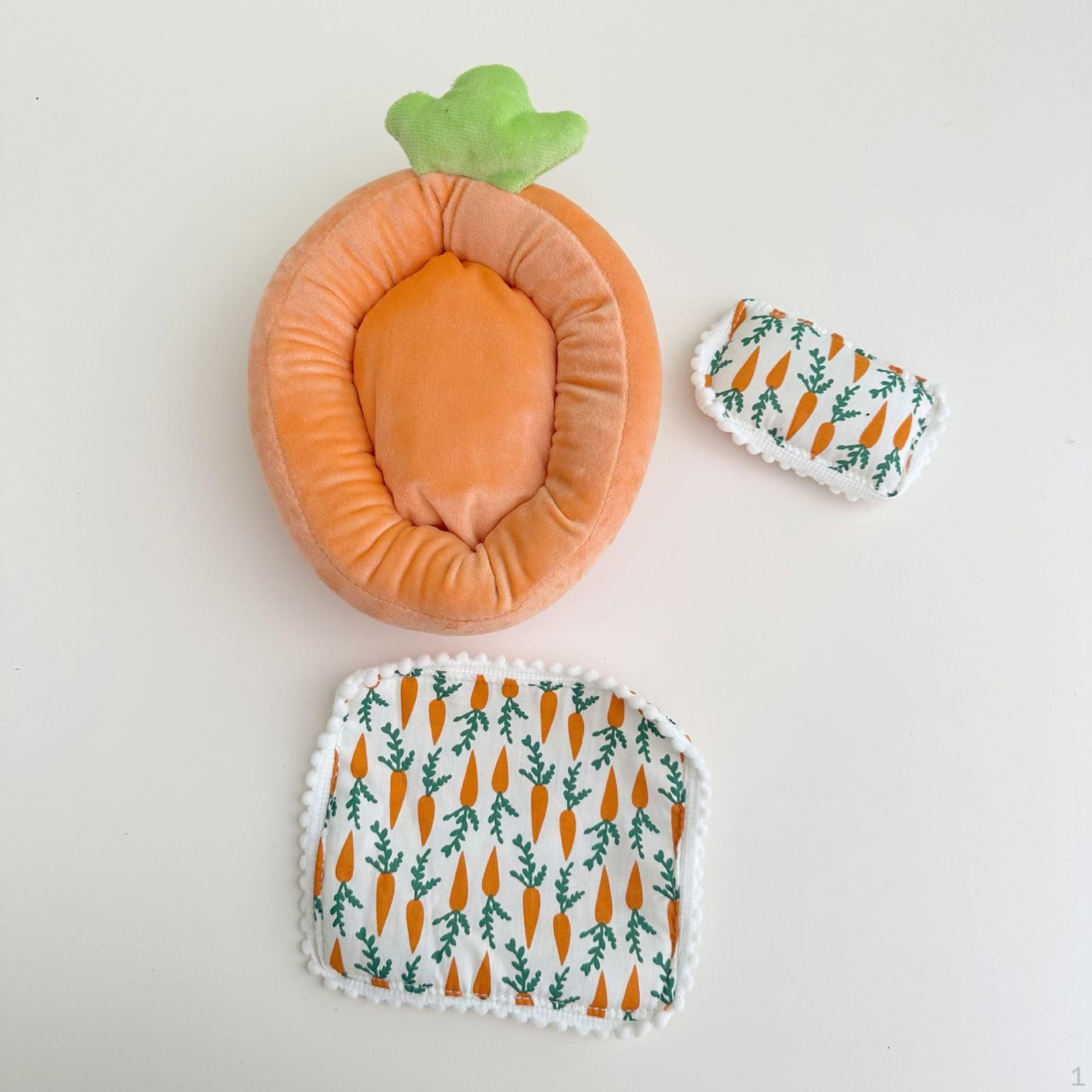 

Затишний комплект постільної білизни для міні-ляльок помаранчевий