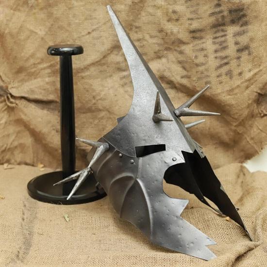 Witch King Helmet Black Gauntlets LOTR Nazgul Armor Replica Dark Fantasy Cosplay Display Set