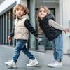 Autumn Winter Boys Girls Vest Solid Color Waterproof Thick Keep Warm Zipper Jacket for Kids Cotton Down Waistcoat