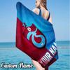 Custom Name Trabzon-spor football Beach Towel - Soft, Ultra-Absorbent Microfiber, Lightweight, Perfect for Beach, Parties, Travel, Camping
